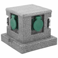 Buitenstopcontact met schemeringssensor kunststof 4