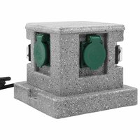 Buitenstopcontact met schemeringssensor kunststof 5