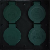 Tuinstopcontact 4 ingangen waterbestendig polyresin grijs 5