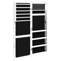 Sieradenkast met spiegel en LED wandgemonteerd wit 7