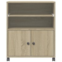 Printerkastje met wielen 60x48x74 cm sonoma eikenkleurig 5