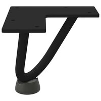 Haarspeld tafelpoten 4 st 10 cm massief staal zwart 6