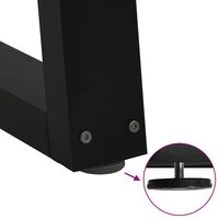 Eettafelpoten 2 st V-vormig 70x(42-43,3) cm staal zwart 9