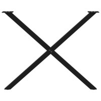 Eettafelpoten 2 st X-vormig 90x(72-73) cm staal zwart 5