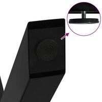 Eettafelpoten 2 st X-vormig 90x(72-73) cm staal zwart 9