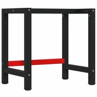 Werkbank rechthoekig 100x60x83 cm massief eikenhout 5