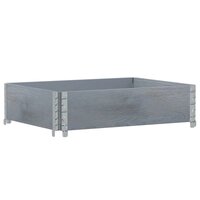Palletopzetrand 80x60 cm massief grenenhout grijs 5