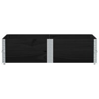 Palletopzetranden 2 st 150x100 cm massief grenenhout zwart 3