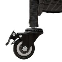 Tuinbox met wielen 110x55x73 cm poly rattan zwart 9