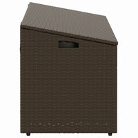 Tuinbox 110x50x58 cm poly rattan bruin 5