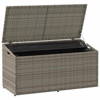 Tuinbox 110x50x58 cm poly rattan grijs 4