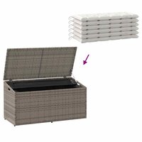 Tuinbox 110x50x58 cm poly rattan grijs 7