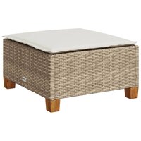 Tuinkruk met kussen 63,5x56x32 cm poly rattan beige 2