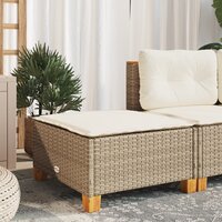 Tuinkruk met kussen 63,5x56x32 cm poly rattan beige 3