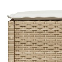 Tuinkruk met kussen 63,5x56x32 cm poly rattan beige 7
