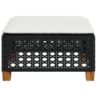Tuinkruk met kussen 63,5x56x32 cm poly rattan zwart 4