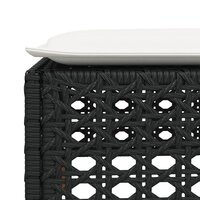Tuinkruk met kussen 63,5x56x32 cm poly rattan zwart 7