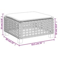 Tuinkruk met kussen 63,5x56x32 cm poly rattan zwart 9