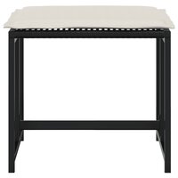 Tuinkrukken met kussens 4 st poly rattan zwart 4