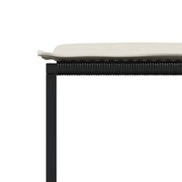 Tuinkrukken met kussens 4 st poly rattan zwart 7