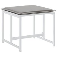 Tuinkrukken 4 st met kussens staal en textileen wit 7