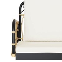 Schommelbank met kussens 105x58x38 cm poly rattan en staal 9