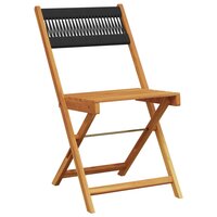 Bistrostoelen 2 st massief acaciahout en touw zwart 4