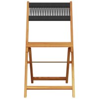Bistrostoelen 2 st massief acaciahout en touw zwart 5