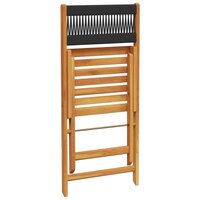Bistrostoelen 2 st massief acaciahout en touw zwart 8
