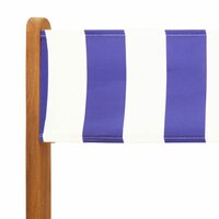 Bistrostoelen 2 st massief acaciahout en stof blauw en wit 9