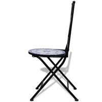 Bistrostoelen inklapbaar 2 st keramiek blauw en wit 3