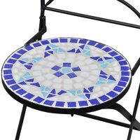 Bistrostoelen inklapbaar 2 st keramiek blauw en wit 5