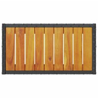 Tuinbank 2-zits met kussens en tafel poly rattan zwart 8