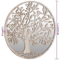 Tuinspiegel rond 40x2,5 cm ijzer zandkleurig 6