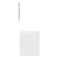 Badkamerkast met spiegel bewerkt hout wit 7