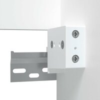 Badkamerkast met spiegel bewerkt hout wit 9