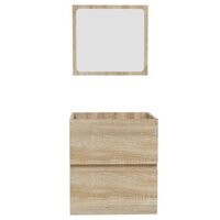 Badkamerkast met spiegel bewerkt hout sonoma eikenkleurig 6