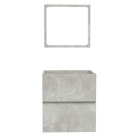 Badkamerkast met spiegel bewerkt hout betongrijs 6