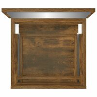 Badkamerkast met spiegel bewerkt hout gerookt eikenkleurig 8