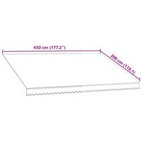 Luifeldoek 450x300 cm canvas oranje en bruin 6