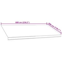 Luifeldoek 600x300 cm canvas oranje en bruin 6