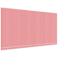 Vervangingsdoek voor luifel gestreept 6x3 m rood en wit 2
