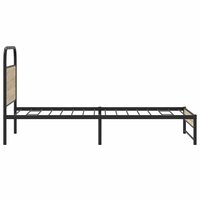 Bedframe zonder matras bewerkt hout gerookt eiken 90x190 cm 6