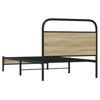 Bedframe zonder matras bewerkt hout sonoma eikenkleur 90x200 cm 7
