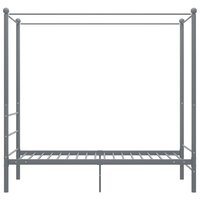 Hemelbedframe metaal grijs 90x200 cm 3