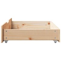 Bedlades 2 st met wieltjes 80x55x17 cm massief grenenhout 5