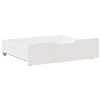 Bedlades 2 st 75x55x17 cm massief grenenhout wit 4