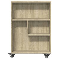 Opbergtrolley smal 48x13x68 cm bewerkt hout sonoma eikenkleurig 4