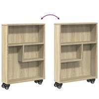Opbergtrolley smal 48x13x68 cm bewerkt hout sonoma eikenkleurig 7