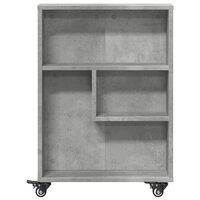 Opbergtrolley smal 48x13x68 cm bewerkt hout betongrijs 4